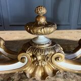 Mid-period table Napoleon III in painted and gilded wood