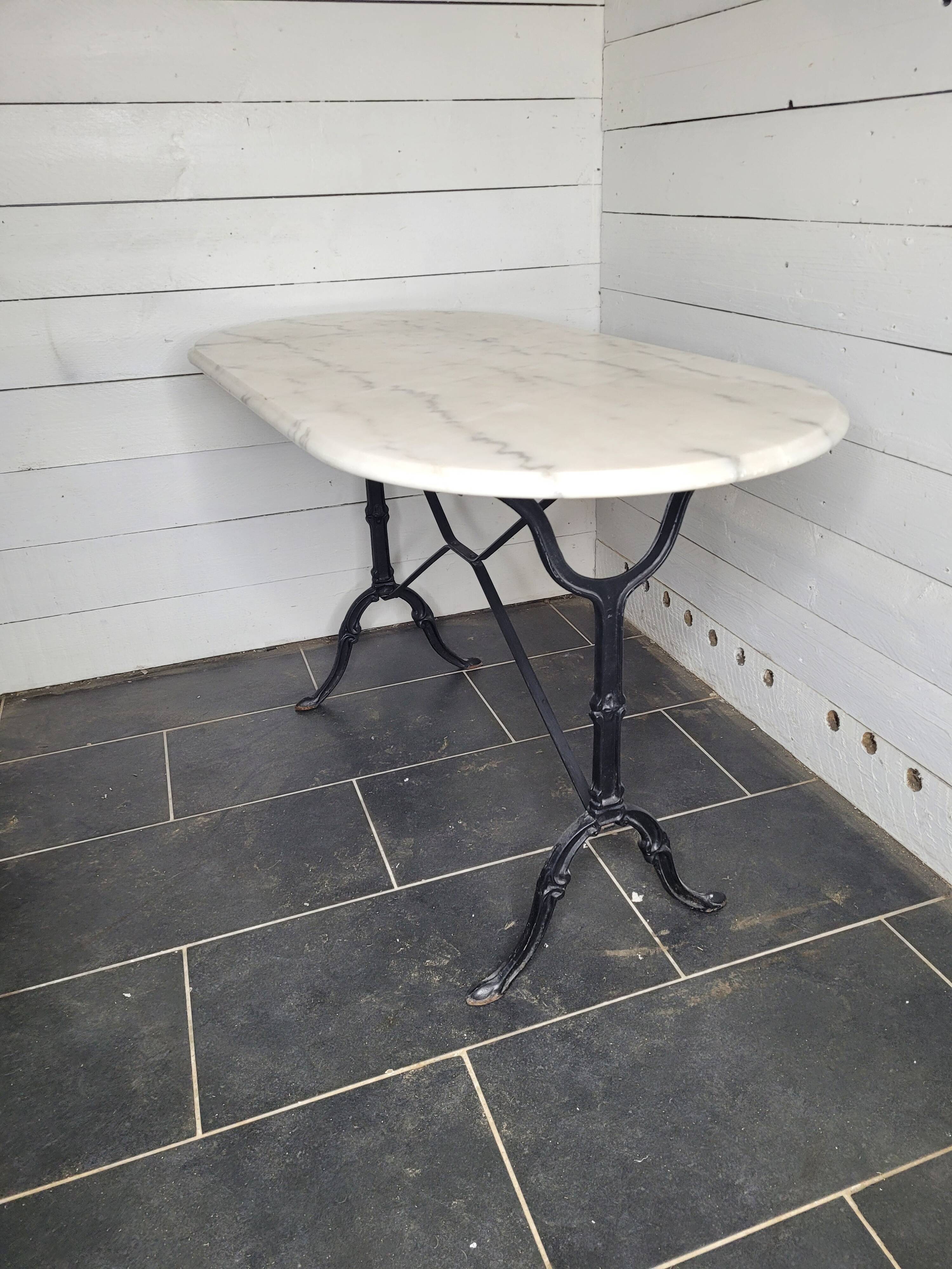 Marble top bistro table