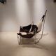 Vintage armchair and its ottoman model David by Odile Mir for Prisunic, 1972