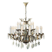 Grand antique French chandelier, 18 lights.