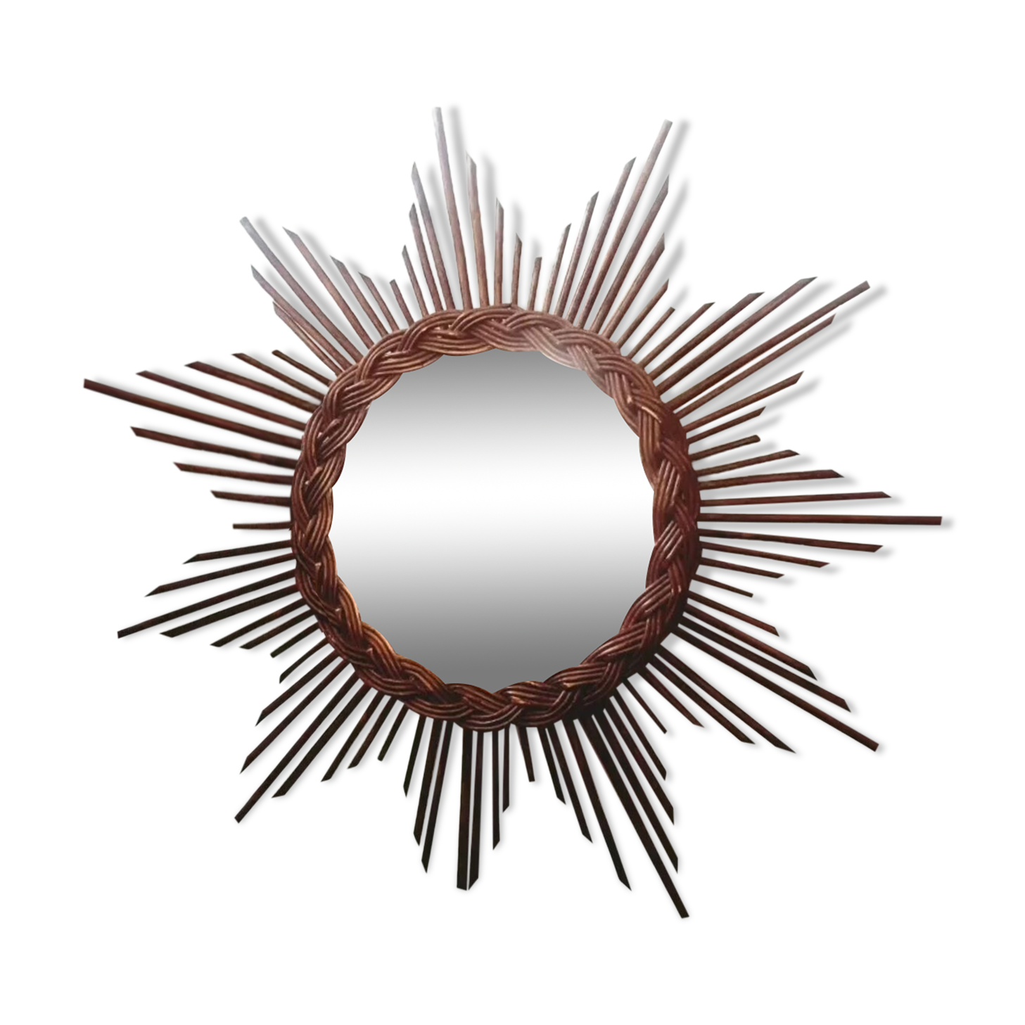 Rattan sun mirror