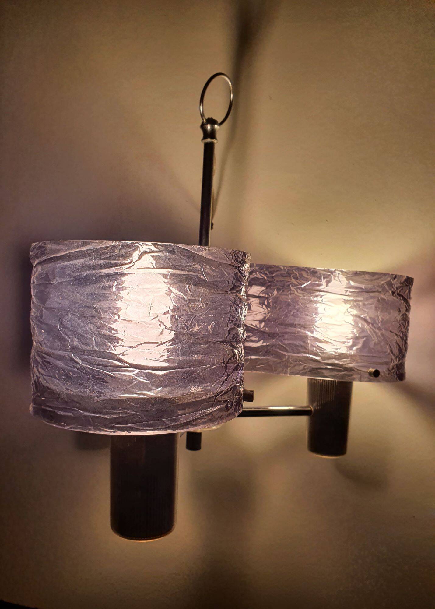 Purple chandelier from the 70s