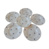 Set of 6 hollow plates Digoin Sarreguemines