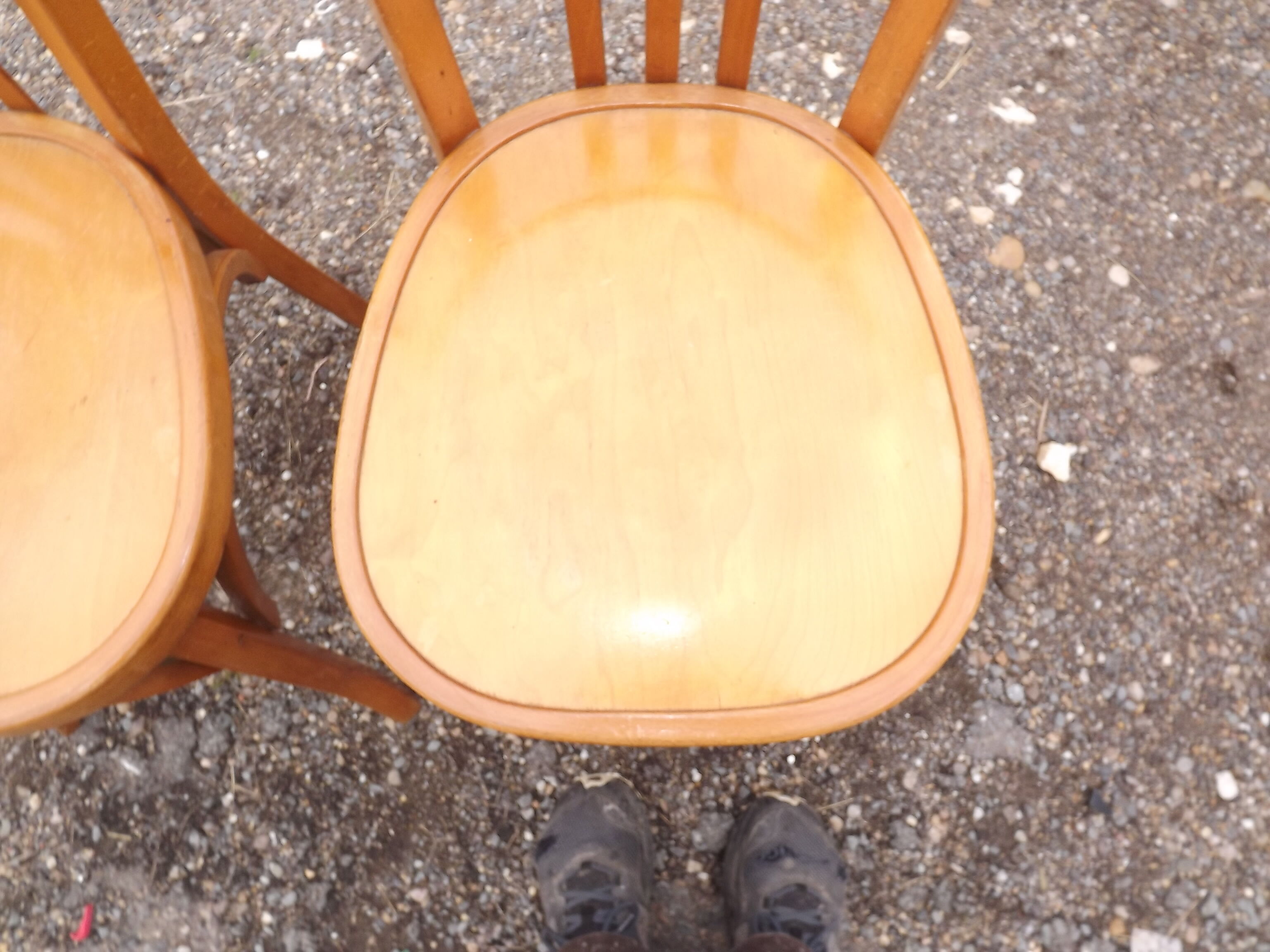 4 Baumann wooden bistro chairs