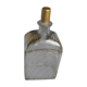 Decorated rectangular glass carafe