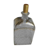 Carafe en verre rectangulaire décorée