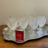 Baccarat 12 wine glasses diamond tips
