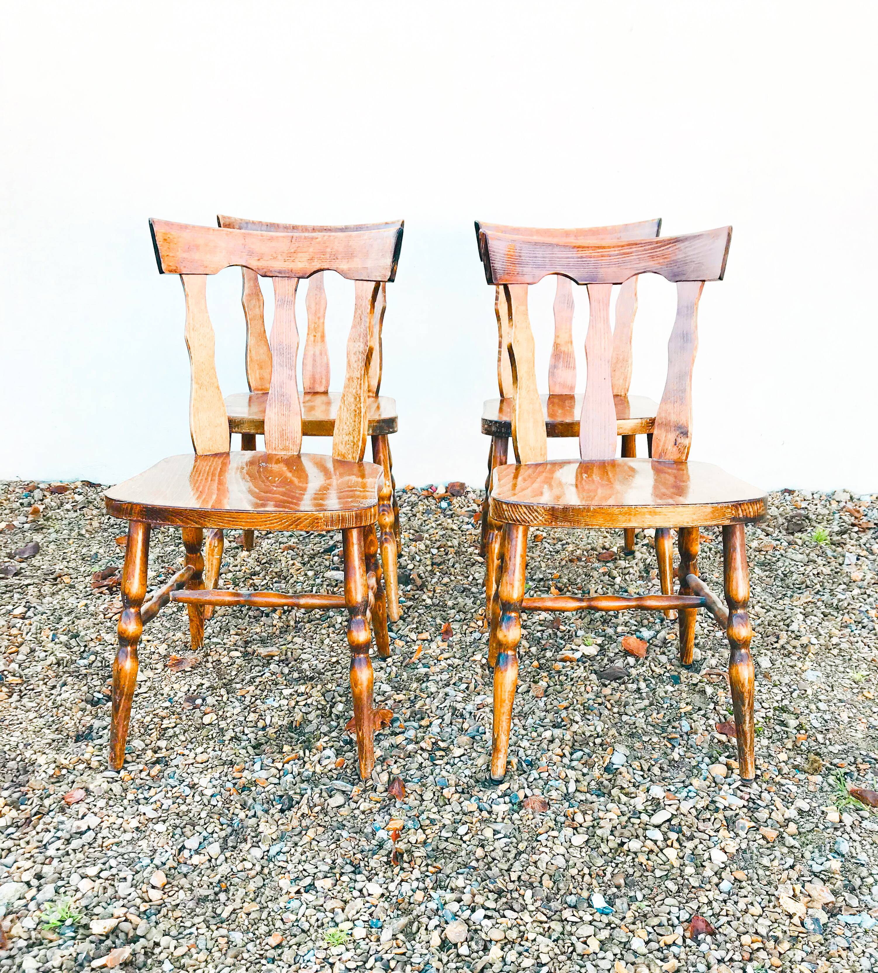 Lot de 4 Chaises Bistrot Baumann Vintage
