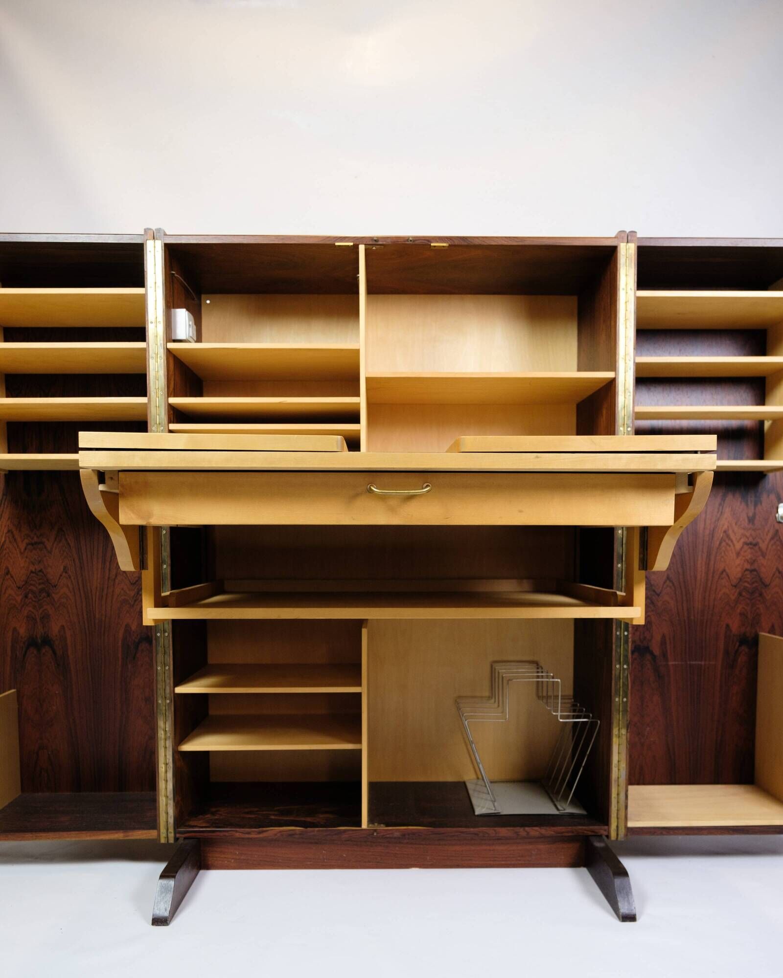 Hideaway Cabinet/Secretary Made In Rosewood, Norwegian Design From 1960s