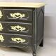 Curved Chest of Drawers in Black Lacquered Finish
