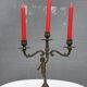 "Il mio bel foco" pair of candlesticks XIXth cherubs 3 torchieres