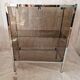 Smoked glass and stainless steel shelf
