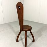 Brutalist rustic small chair stool side table plant table 1960’s