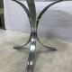 Chrome dining table and smoked glass