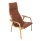 Scandinavian leather armchair, Lamino, Yngve Ekström, Sweden, 1970