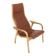 Scandinavian leather armchair, Lamino, Yngve Ekström, Sweden, 1970