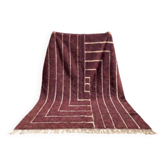 Traditional handmade pure wool Berber rug size 2/3 m
