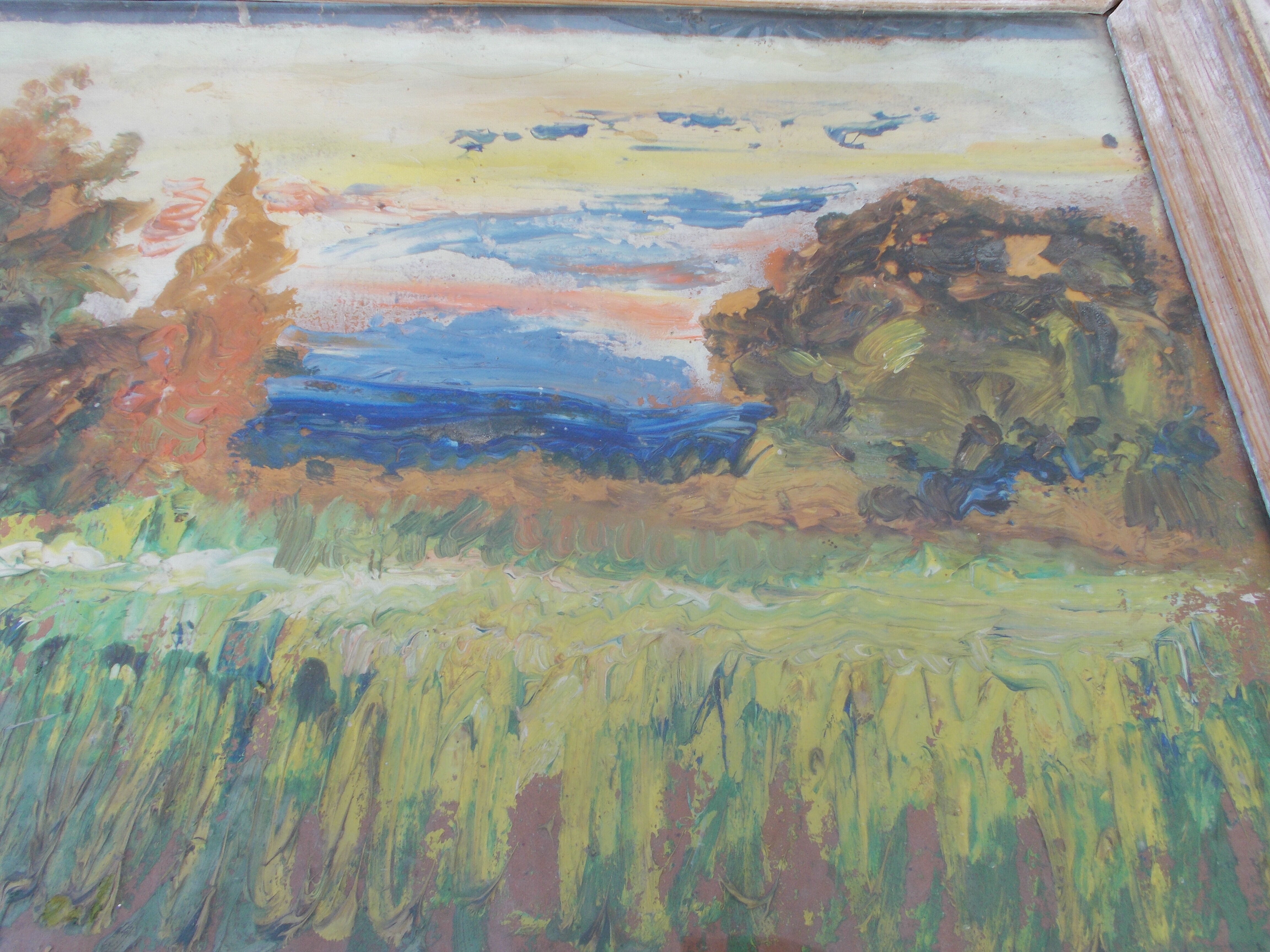 Tableau huile sur toile daté 1904