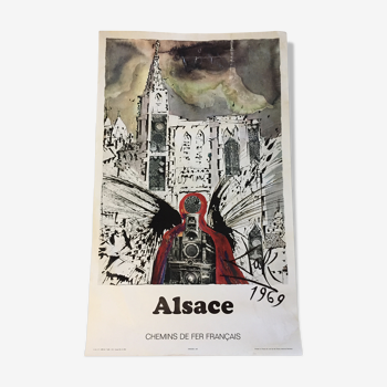 Poster ALSACE SNCF DALI 1969