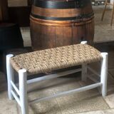 Wooden bench and rope