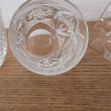 Presentation service 8 glasses and its Bohemian Cristal style dish