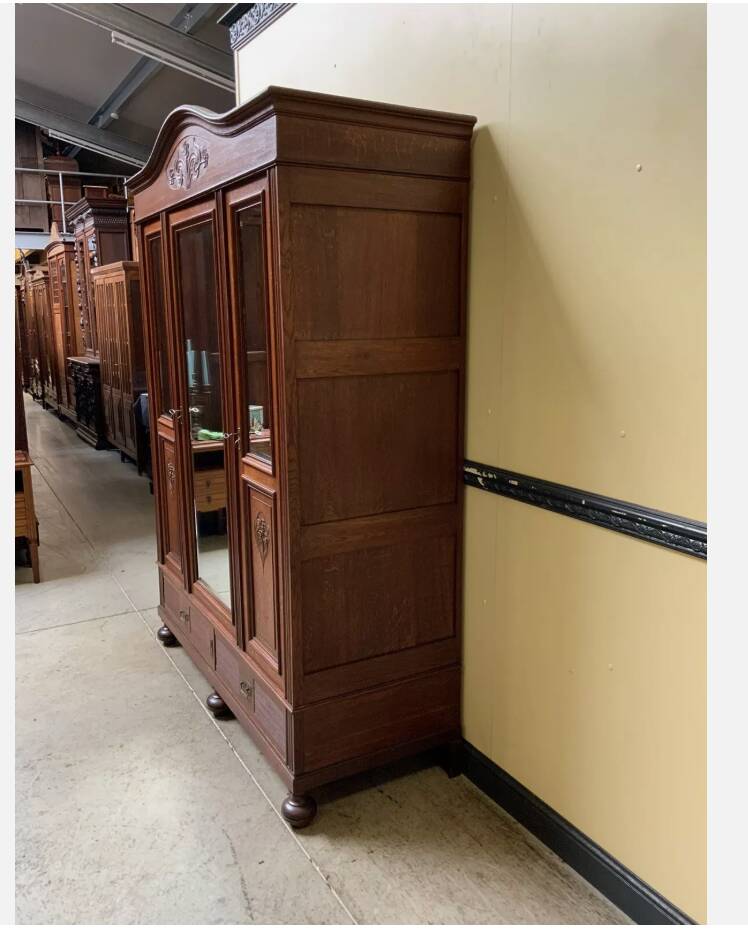 Antique Art Nouveau wardrobe