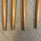 Round extendable dining table in wood, 1960