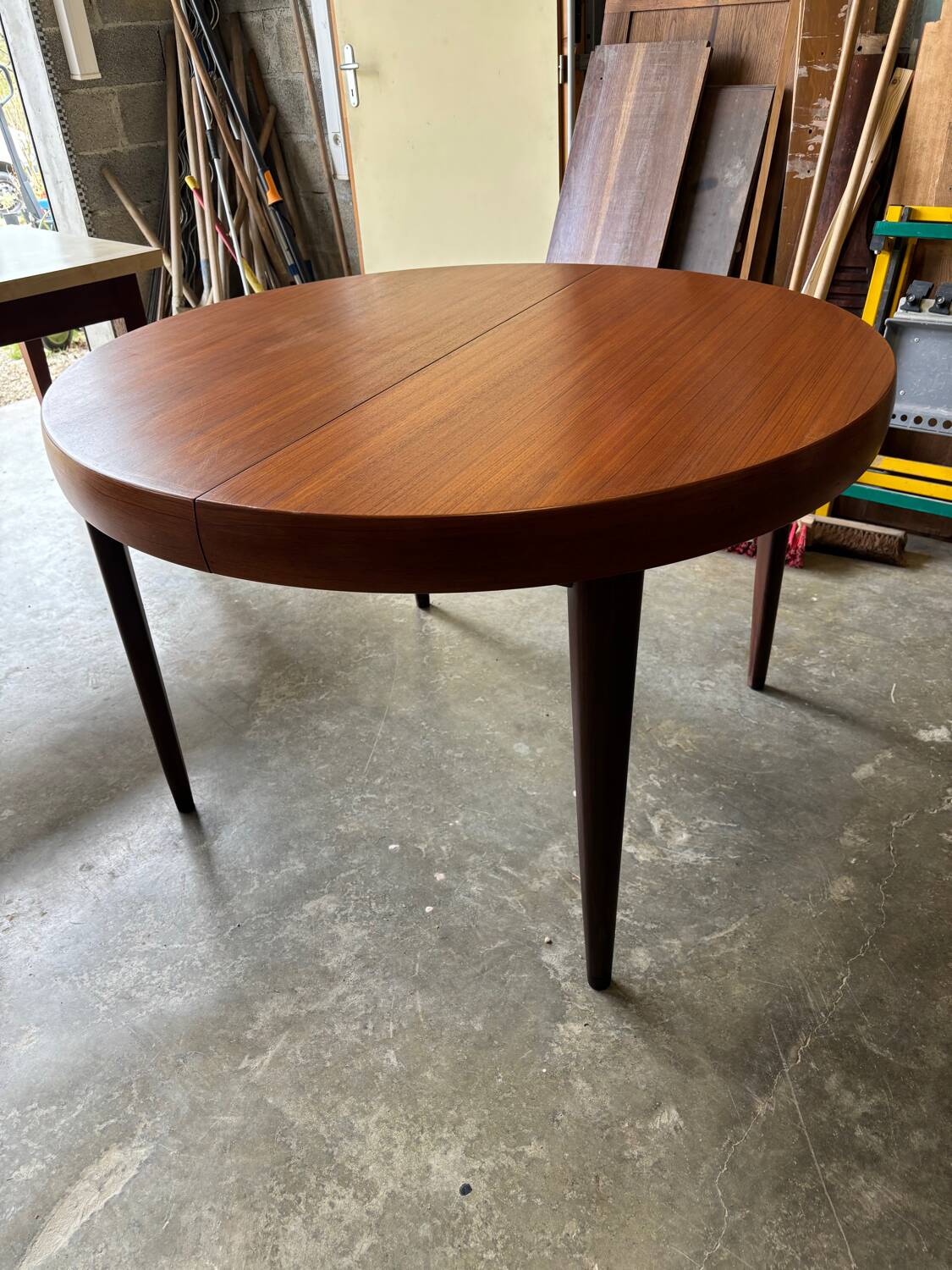 Vintage teak round table