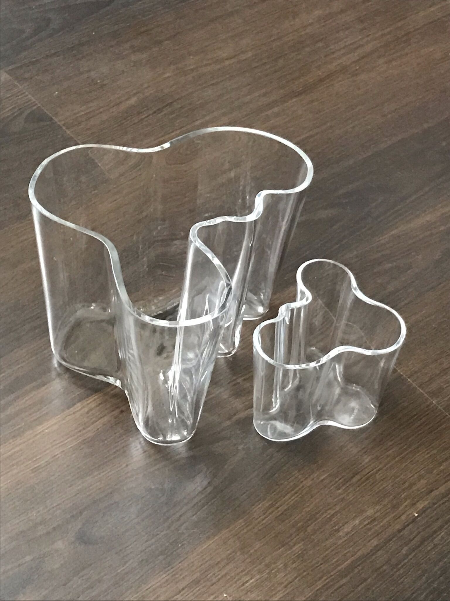 Duo of vases savoy design Alvar Aalto
