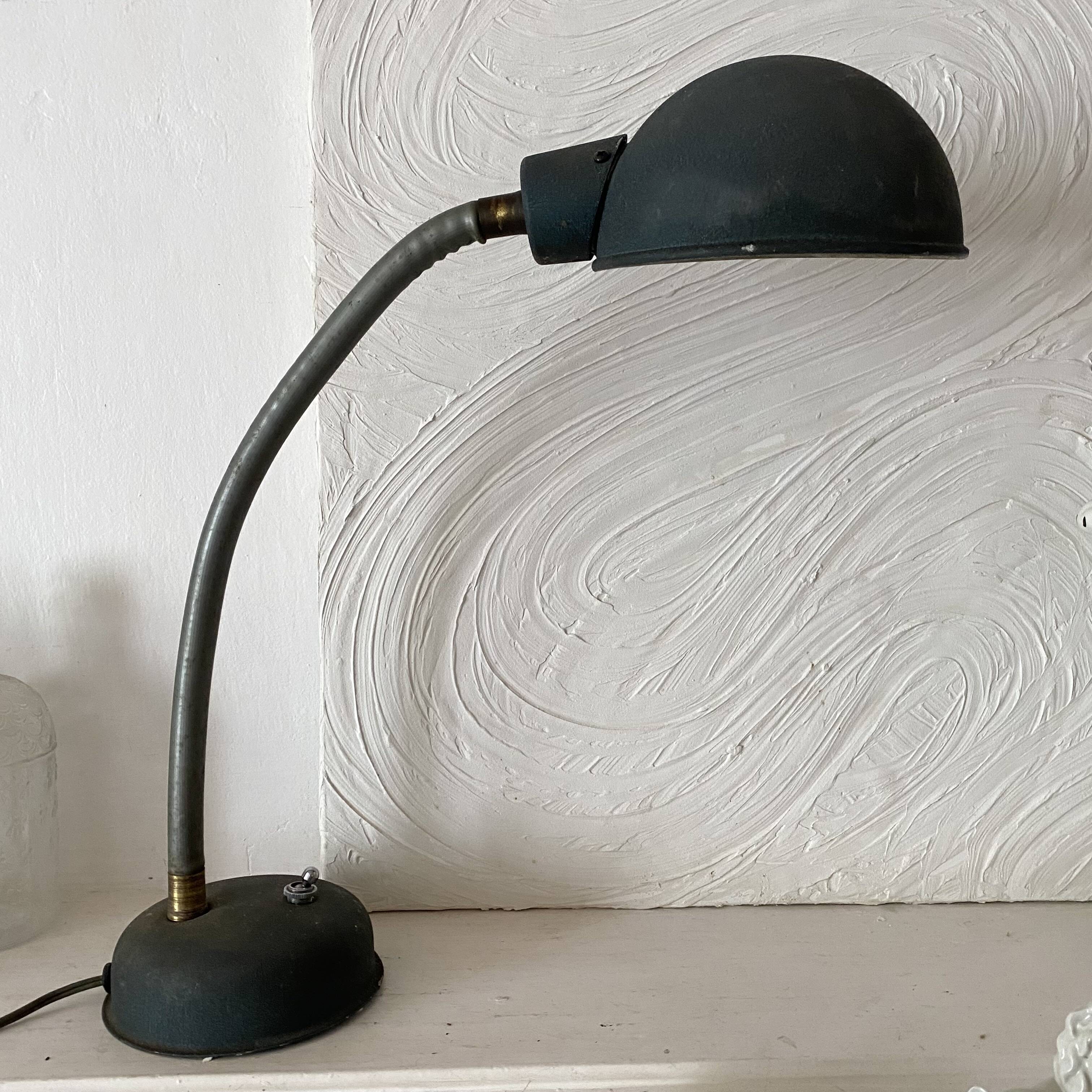 1950s Army Industrial Desk Lamp