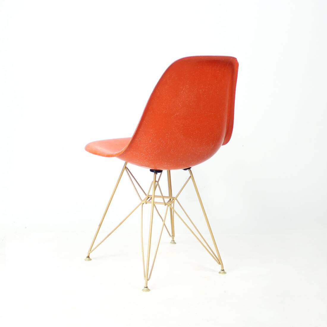 Chaise Coquille Eiffel Orange De Charles Et Ray Eames Pour Herman Miller, 1960s