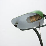 Art Deco adjustable banker lamp, 1930s, Bohemia