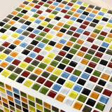 Multicolored ceramic cube