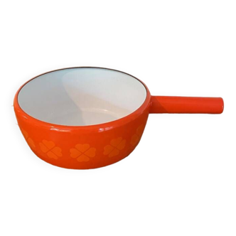Vintage V-ZUG enamel fondue pot 1970s
