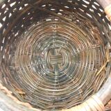 Wicker and metal planter