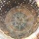 Wicker and metal planter