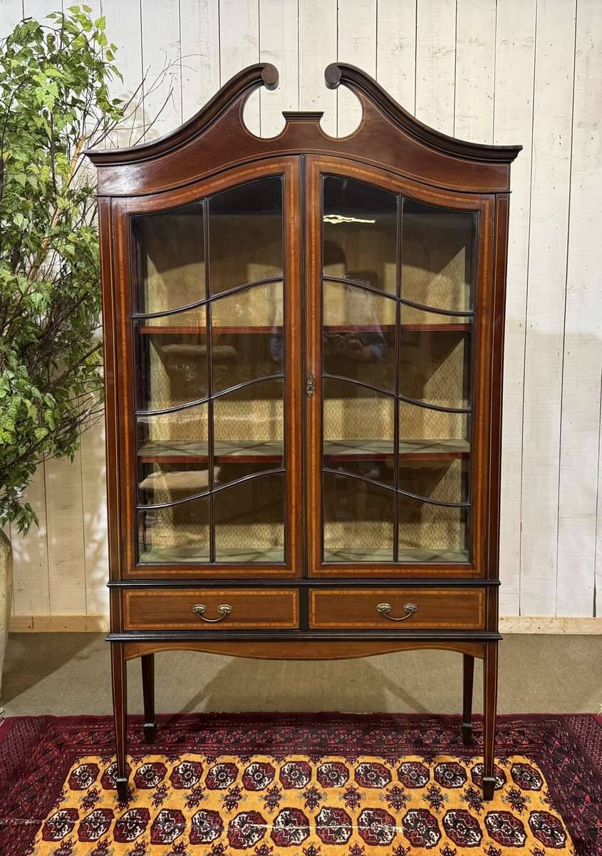Vitrine anglaise en acajou fin XIXème