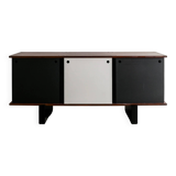 French Mid Century Wooden "Bloc" Sideboard by Charlotte Perriand, 1950s