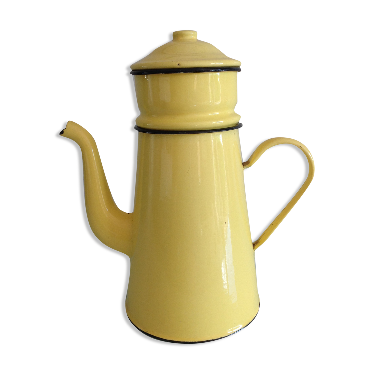 Former yellow enamelled coffee maker 50/60