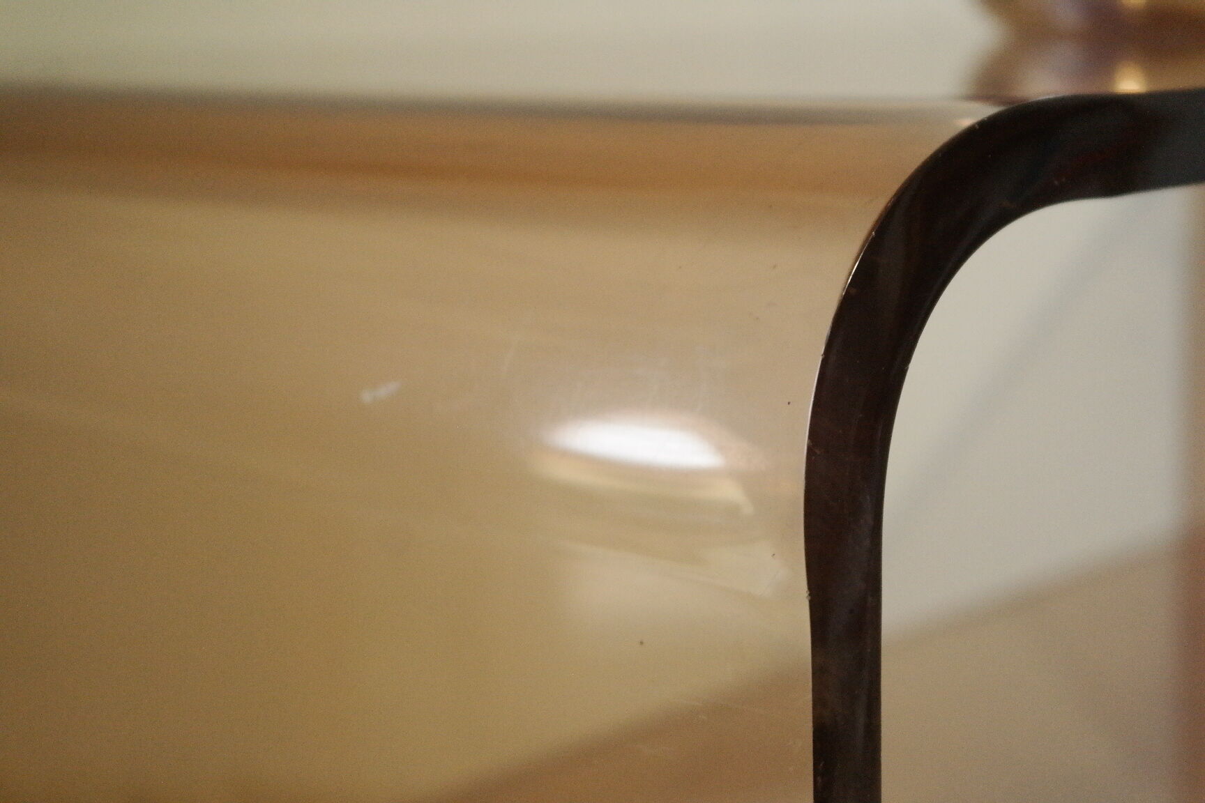 Vintage plexiglas coffee table by Michel Dumas