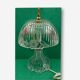 Table lamp in transparent crystal decoration flowers 28 cm