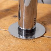 Pair of vintage 70s table lamps in chromed steel design targetti