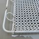 Mathieu Mategot perforated metal plateau, white clover, from the 1950s or 1960s.