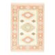 1970s vintage Turkish Oushak handmade wool cotton beige area rug 127x186