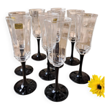 Verre à pied flûtes Luminarc noir
