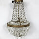 Small hot air balloon chandelier with grapevines