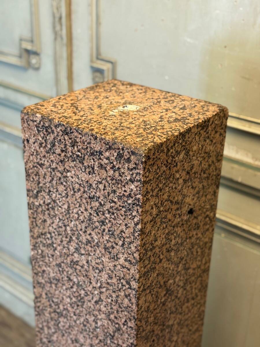 Pink granite base, circa 1940