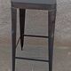 Pair of black metal stools