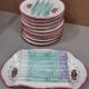 Plat et assiettes barbotine , service à asperges en faience de longchamp