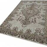 Overdyed Wool Vintage Handmade Carved Rug 165 cm x 263 cm